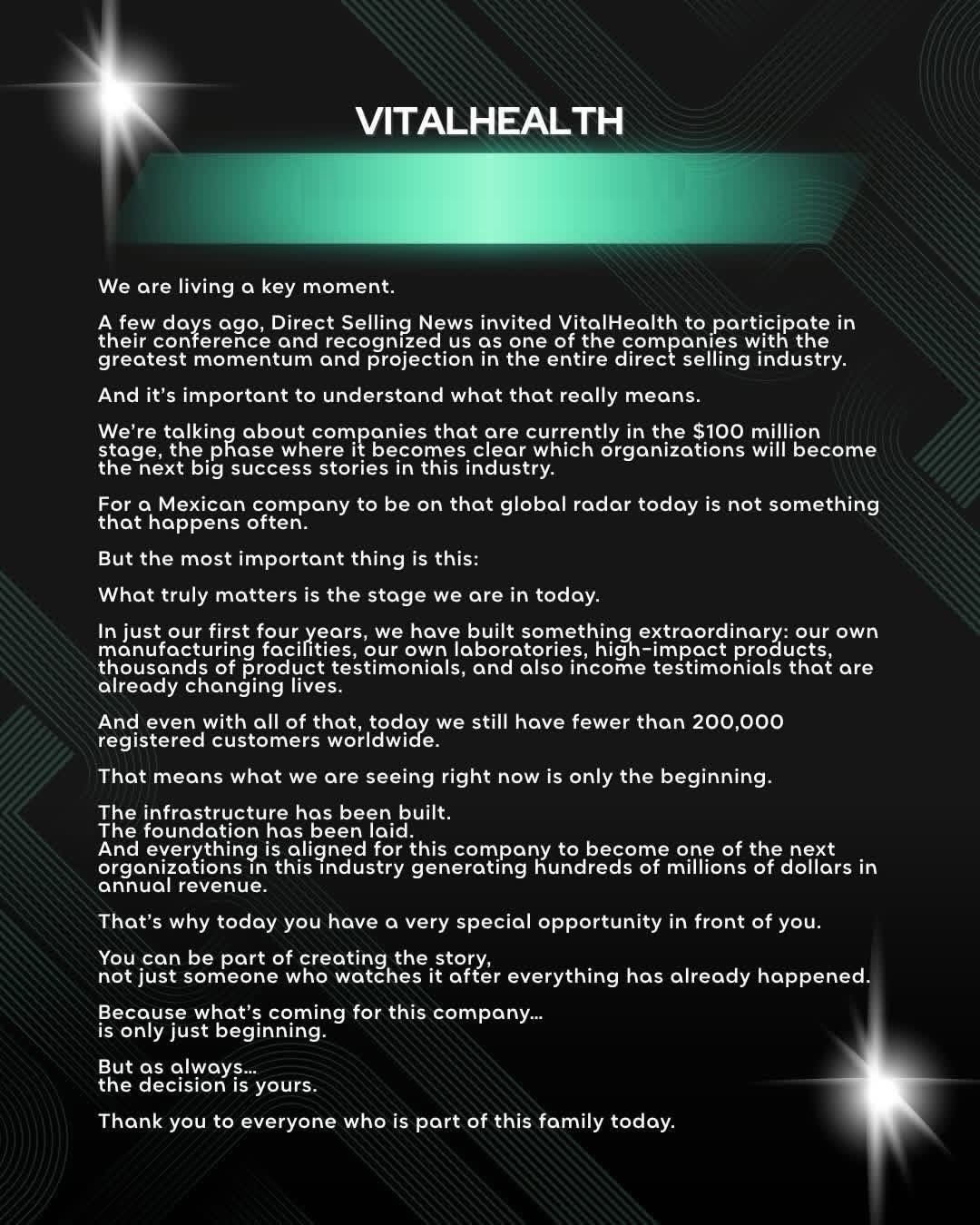 VitalHealth Global Business Opportunity: Right Place at the Right Time!